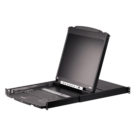 Aten 8-Port PS/2-USB VGA Dual Rail 19" LCD KVM Switch with Daisy-Chain Port and USB Peripheral Support – image 1