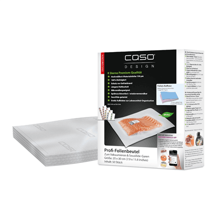 Caso | Foil Bags | 01219 | 50 units | Dimensions (W x L) 20 x 30 cm | Ribbed – image 1