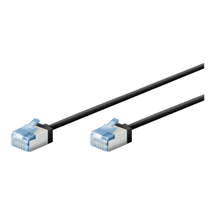 Goobay 74315 Ultra-Flexible CAT 6A Patch Cable, Slim, U/FTP, 0.15 m, Black | Goobay – nuotrauka 1