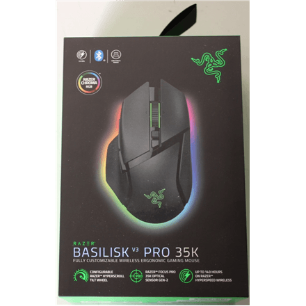 SALE OUT. Razer Basilisk V3 Pro 35K Gaming Mouse, Wireless, Black · Razer Gaming Mouse · Basilisk V3 Pro 35K – nuotrauka 1