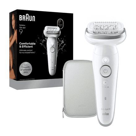 Braun Silk-épil 9 SES9-000 Epilator, Wet & Dry, White/Silver – nuotrauka 1