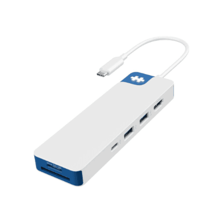 Hyper HyperDrive Flex 8 Port USB-C Hub, White/Blue | HD4102BUGL | HDMI ports quantity 1 – image 1