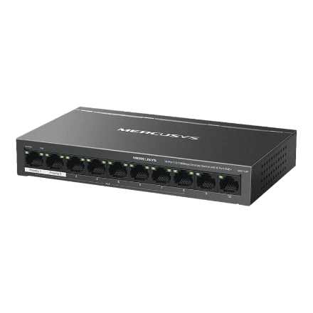 Mercusys 10-Port 10/100Mbps Desktop Switch with 8-Port PoE+ | Mercusys – image 1
