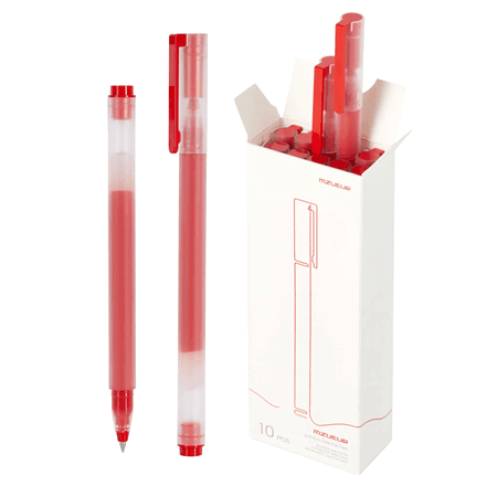 Xiaomi | High-capacity Gel Pen, 10-Pack, Red – nuotrauka 1