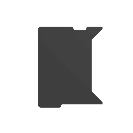Genesis | Holm Modular Side Desk Top Left 60cm | NDS-2282 | Anthracite Black – image 1