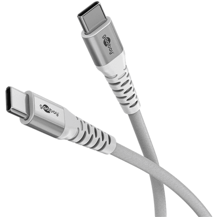 Goobay | USB-C Supersoft Textile Cable with Metal Plugs | 70194 – image 1