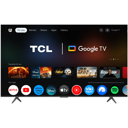 TCL 4K QLED TV | 75T8C | 75 | Smart TV | Google TV | Black – image 1