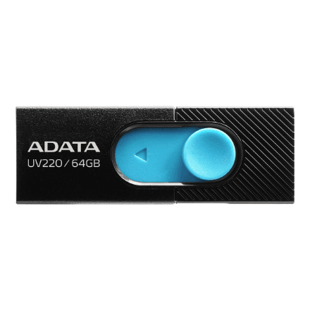 ADATA | USB Flash Drive | UV220 | 64 GB | USB Type-A | Black/Blue – nuotrauka 1