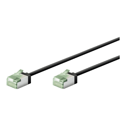 Goobay 74350 Ultra-Flexible CAT 8.1 Patch Cable, Slim, U/FTP, 0.15 m, Black | Goobay – nuotrauka 1