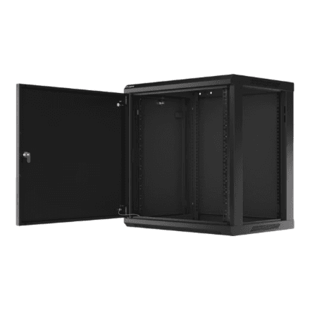 Lanberg Rack cabinet 19" wall-mount 12U/600x450 for self-assembly with metal door (flat pack) – nuotrauka 1