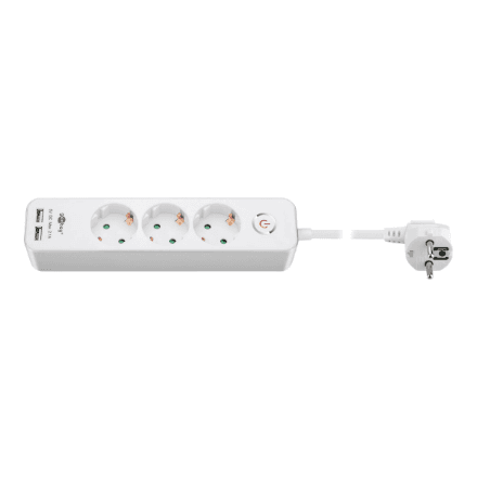 Goobay | 41264 3-Way Power Strip with Switch and USB | Sockets quantity 3 – image 1