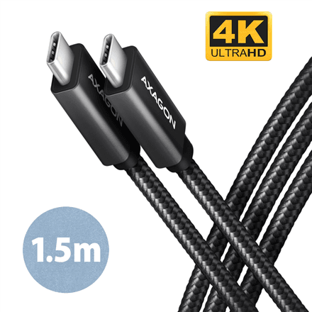 AXAGON | Data and charging USB 2.0 cable, 1.5 m | BUCM32-CM15AB | USB-C to USB-C – image 1
