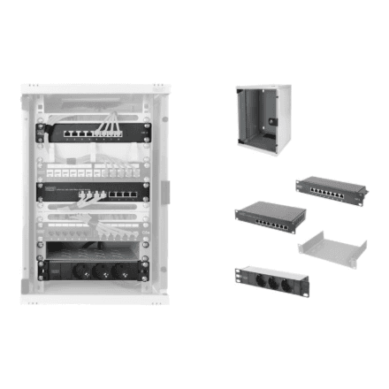 Digitus | Network Set - 254 mm (10") - 9U, 312 x 300 mm | DN-10-SET-2 | Grey – nuotrauka 1