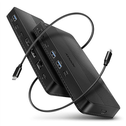 AXAGON USB4 40Gbps DUAL 4K DISPLAY 12in1 Dock | HMC-U4 – nuotrauka 1