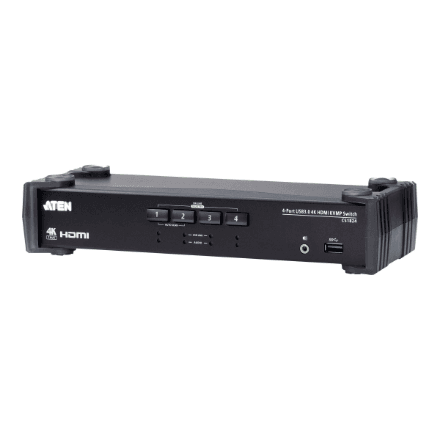 Aten | 4-Port USB 3.0 4K HDMI KVMP Switch with Audio Mixer Mode | CS1824 – nuotrauka 1