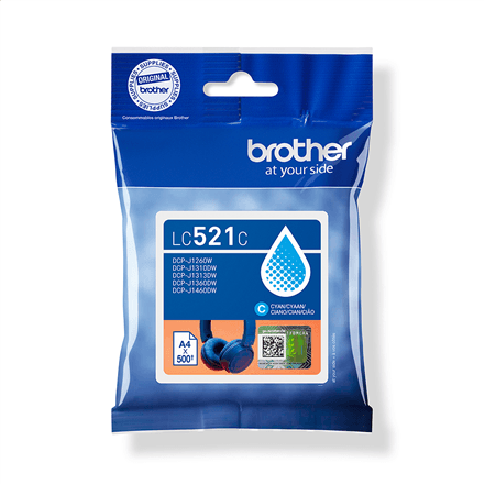 Brother LC521C | Ink Cartridges | Cyan – nuotrauka 1