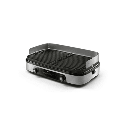 Philips HD6222/90 Table Grill, Black/Stainless Steel | Philips – nuotrauka 1