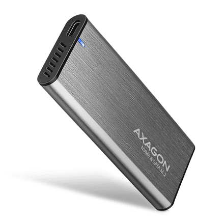 AXAGON External USB-C 3.2 Gen 2 metal box for M.2 NVMe & SATA SSD disks | EEM2-SG2 – image 1