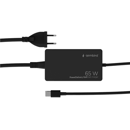 Cablexpert 65 W PowerDelivery GaN USB Type-C Fast Charger | NPA-AC-PDQC65-01 – image 1