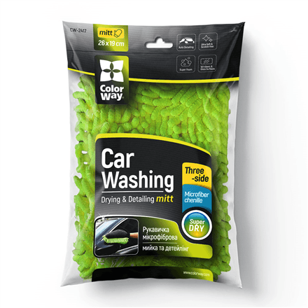 ColorWay | CW-2417 | Microfiber car wash and polish glove, double-sided – nuotrauka 1