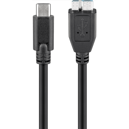 Goobay | Round cable | USB-C to micro-B 3.0 cable | 67995 | micro-B 3.0 | USB-C (male) – nuotrauka 1
