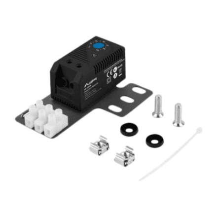 Lanberg Closed-loop thermostat 10A for rack cabinets with 19" ear and terminal block · AK-1505-B · Black – nuotrauka 1
