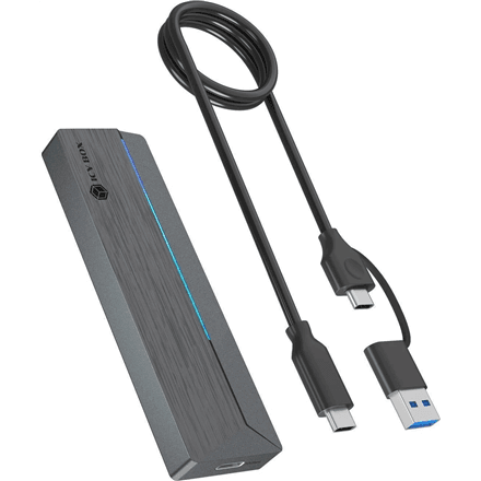Raidsonic Icy Box M.2 SATA/NVMe SSD Enclosure with USB 3.2 Gen 2 Type-C and RGB light | Warranty IB-1826MCL-CU31 month(s) – image 1