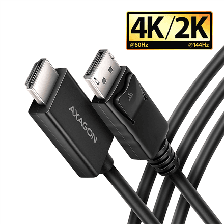 AXAGON Active cable RVD-HI20C2 | DisplayPort to HDMI | 1.8 m – image 1