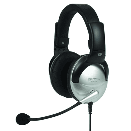 Koss | Headphones | SB45 | Wired | On-Ear | Microphone | Silver/Black | Noise canceling – nuotrauka 1