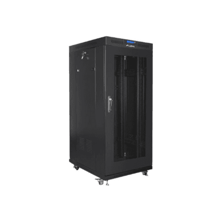 Lanberg Rack cabinet 19" free-standing 22U/800x800 (flat pack) with glass door, LCD – nuotrauka 1