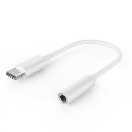 Cablexpert | USB type-C plug to stereo 3.5 mm audio adapter cable, White | A-CM-3.5F-01 – nuotrauka 1