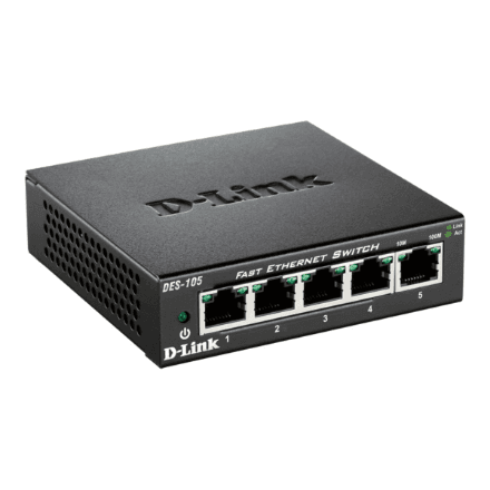 D-Link | 5-Port Fast Ethernet Switch | DES-105/E | Desktop – image 1