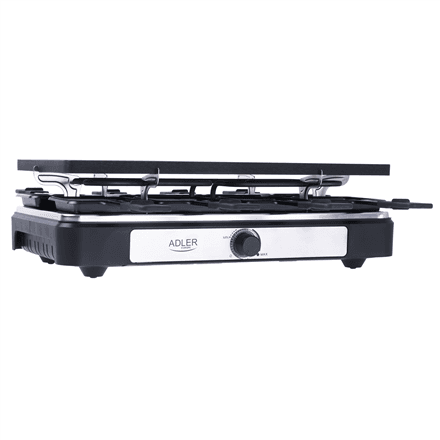 Adler | Raclette - electric grill | AD 6616 | Table | 1400 W | Black/Stainless steel – image 1