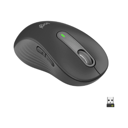 Logitech Signature M650 L Left Wireless Mouse, RF Wireless + Bluetooth, 2000 DPI, Graphite | Logitech – nuotrauka 1