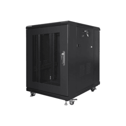Lanberg Rack cabinet 19" free-standing 15U/600x800 (flat pack) with mesh door – image 1