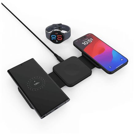 Fixed | Wireless Foldable Charger 3in1 Flex for Samsung | FIXFLE-SA-BK | Black – nuotrauka 1