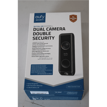SALE OUT. Anker Eufy Doorbell 2 Pro, Black · SALE OUT. Anker Eufy Doorbell 2 Pro · UNPACKED, SCRATCHED TOP – nuotrauka 1