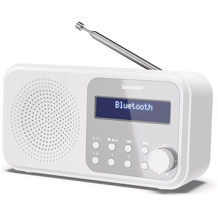 Sharp DR-P420(WH) Tokyo Portable Digital Radio, FM/DAB/DAB+, Bluetooth 5.0, USB or Battery Powered, Snowy White · Sharp · Tokyo Portable Digital Radio – image 1