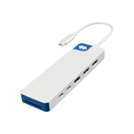 Hyper HyperDrive Flex 9 Port Dual 4K HDMI Dock, White/Blue · HD4103BUGL · HDMI ports quantity 2 – image 1