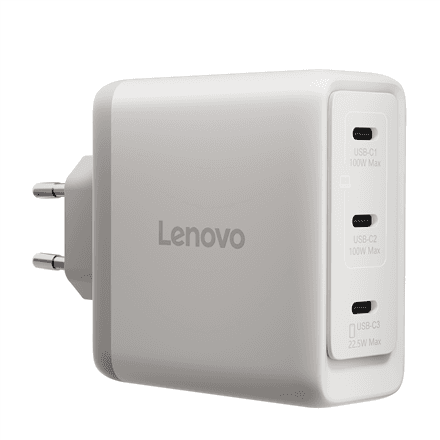 Lenovo Accessories Multi-port USB-C 100W GaN Charger - EU (Seashell) – nuotrauka 1