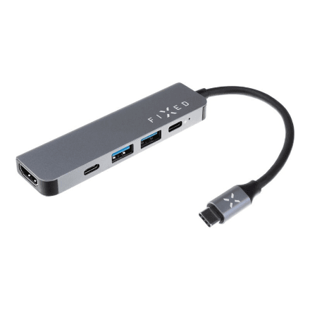 Fixed | 5-port USB-C HUB Mini for laptops and tablets | FIXHU-MN-GR – nuotrauka 1