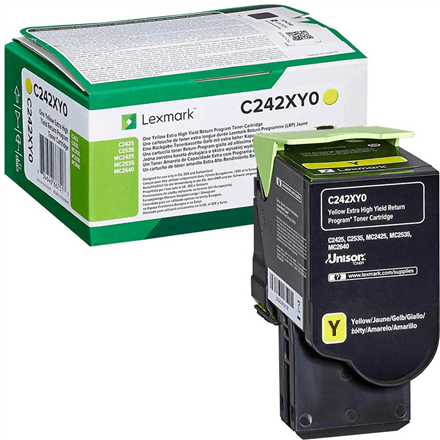Lexmark C242XY0 Extra High Yield Return Programme | Toner cartridge | Yellow – nuotrauka 1