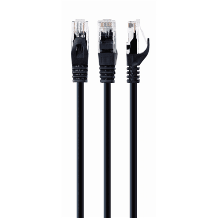 UTP Cat6 | Patch cord | PVC AWG 26 (7 x 0.15 mm wire) | Black | 5 m – nuotrauka 1