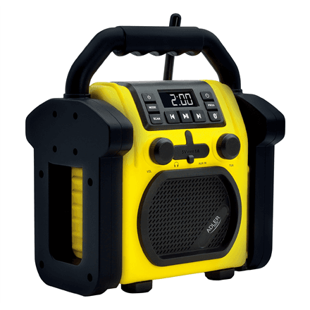 Adler | Construction radio with Bluetooth | AD 1911 | AUX in | Black/Yellow – image 1