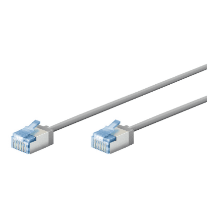 Goobay 74304 Ultra-Flexible CAT 6A Patch Cable, Slim, U/UTP, 0.15 m, Grey | Goobay – nuotrauka 1