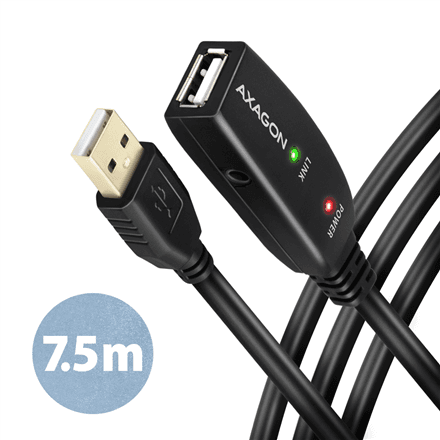 AXAGON | Active extension cable, 7.5 m | ADR-207 | USB Type-A to USB Type-A – image 1
