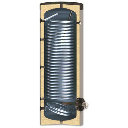 Sunsystem | Enameled Water Heater 300L with Heat Exchanger 3.3 m – nuotrauka 1