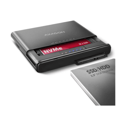 AXAGON USB-C 10Gbps M.2 NVMe + SATA SSD/HDD adapter | ADSA-CC – image 1