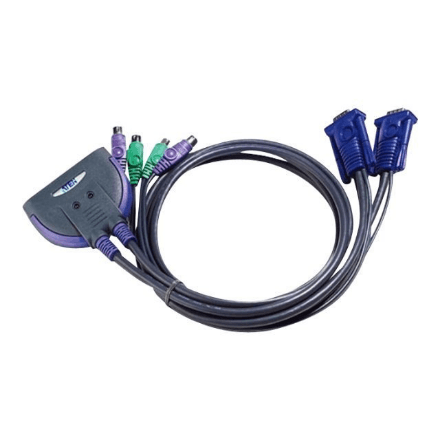 Aten 2-Port PS/2 VGA Cable KVM Switch (0.9m) · Aten · 2-Port PS/2 VGA Cable KVM Switch (0.9m) – nuotrauka 1