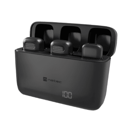 Natec | Microphone | NMI-2253 | Hopper | Black | Noise reduction – nuotrauka 1